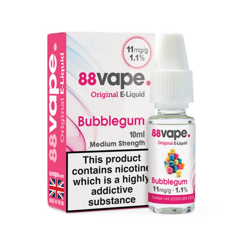 88Vape Bubblegum 10ml E-Liquid | £1 Vape Juice