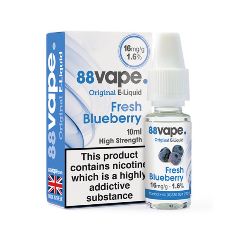 88Vape Fresh Blueberry 10ml E-Liquid | £1 Vape Ju...