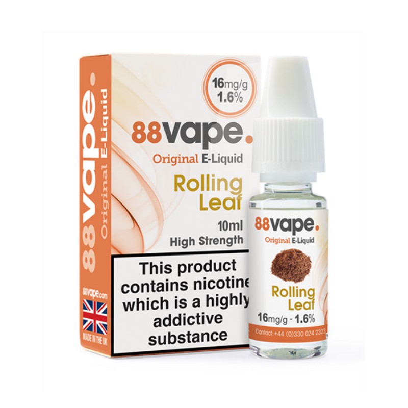 88Vape Rolling Leaf 10ml E-Liquid | £1 Vape Juice
