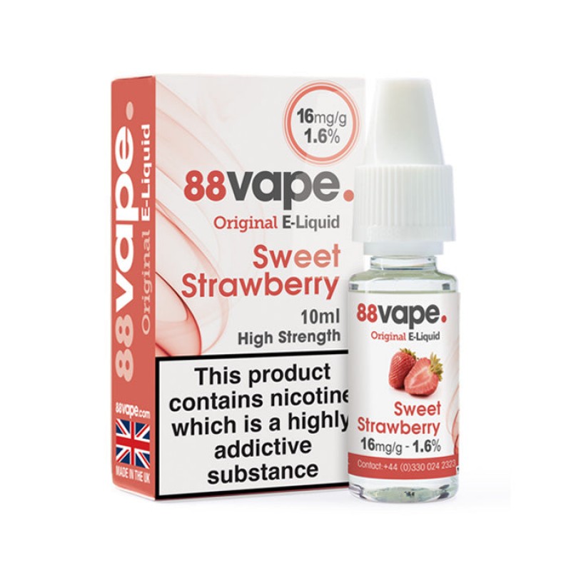 88Vape Sweet Strawberry 10ml E-Liquid | £1 Vape J...
