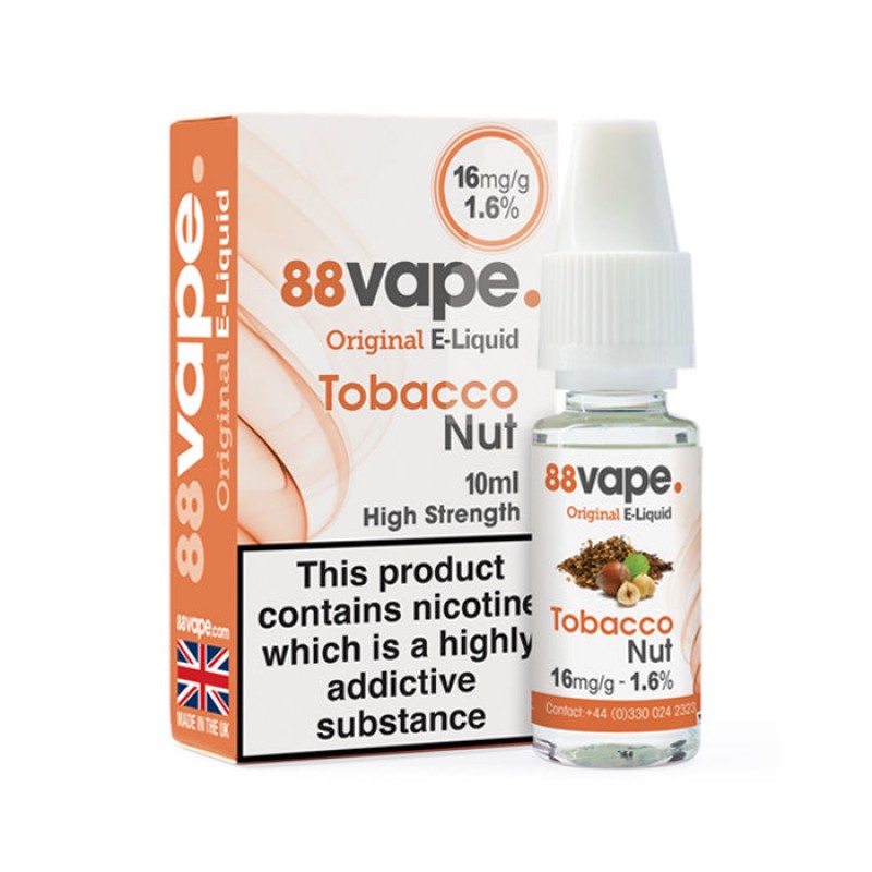 88Vape Tobacco Nut 10ml E-Liquid | £1 Vape Juice