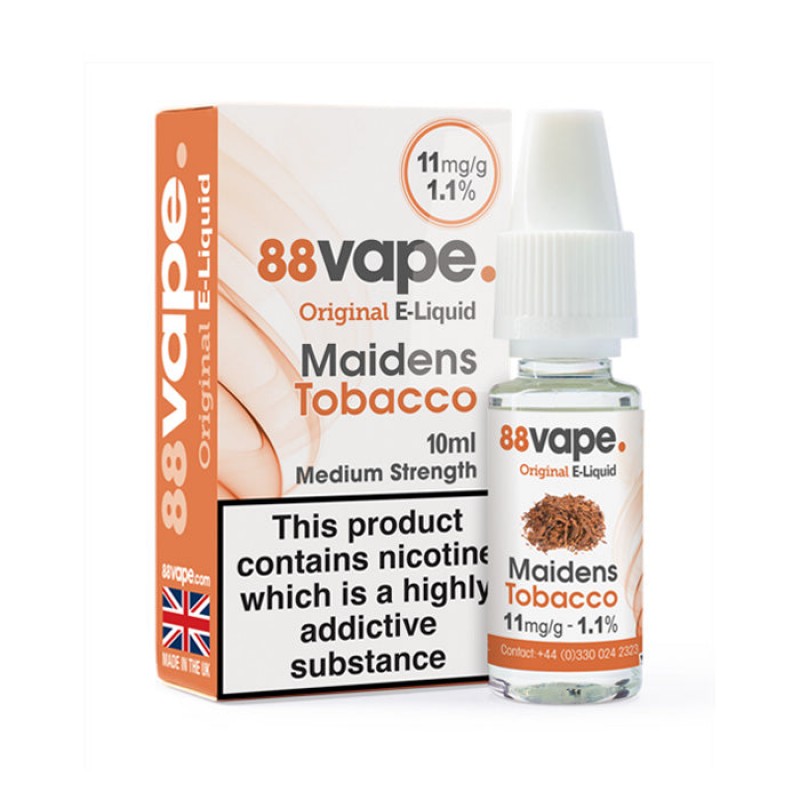 88Vape Maidens Tobacco 10ml E-Liquid | £1 Vape Ju...