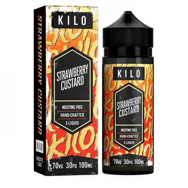 Kilo E-Liquids - Strawberry Custard 100ml Short Fi...
