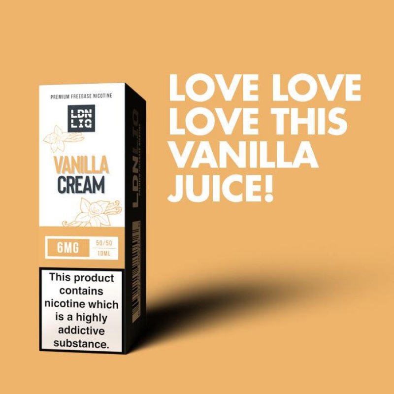 LDN LIQ Vanilla Cream | 10ml E-Liquid | Premium Starter E-liquids