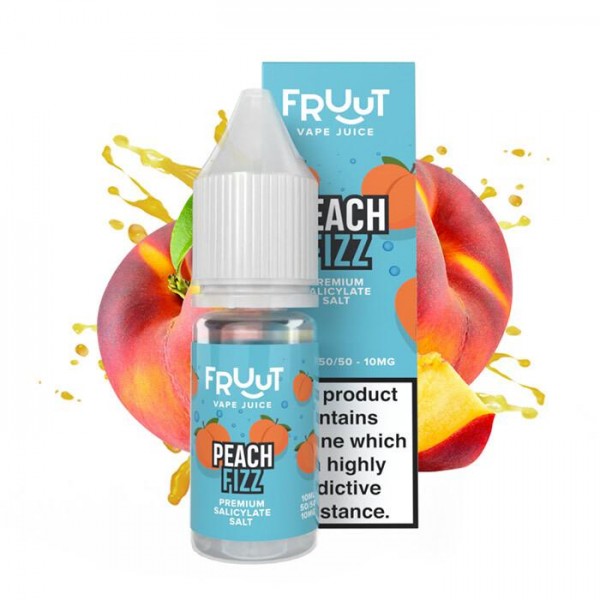 Fruut Salt Peach Fizz | 10ml Nicotine Salt E-Liqui...