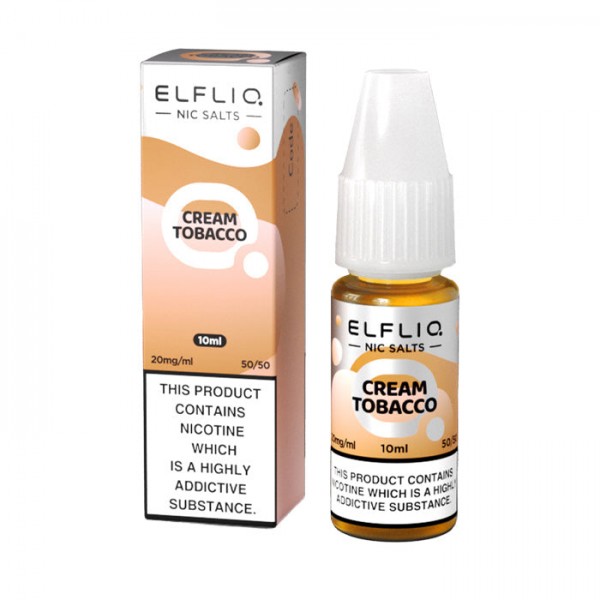 ELFLIQ Cream Tobacco 10ml Nicotine Salt E-Liquid