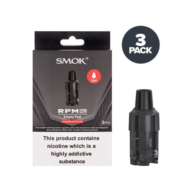 Smok RPM 25W Empty Replacement Pods | 3 Pack