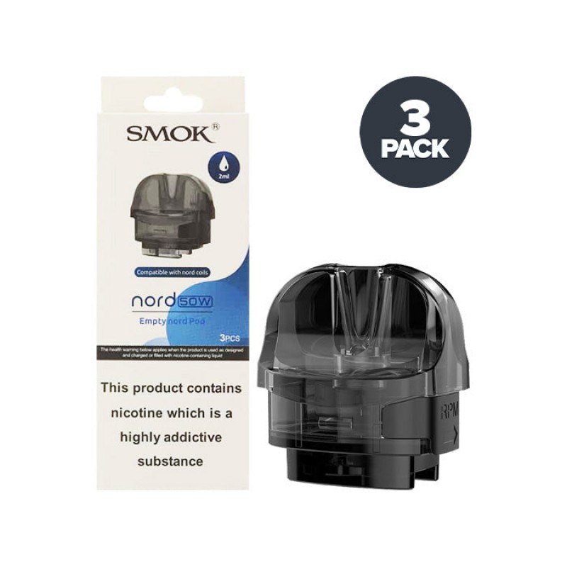 Smok Nord 50W Empty Replacement Pods | 3 Pack