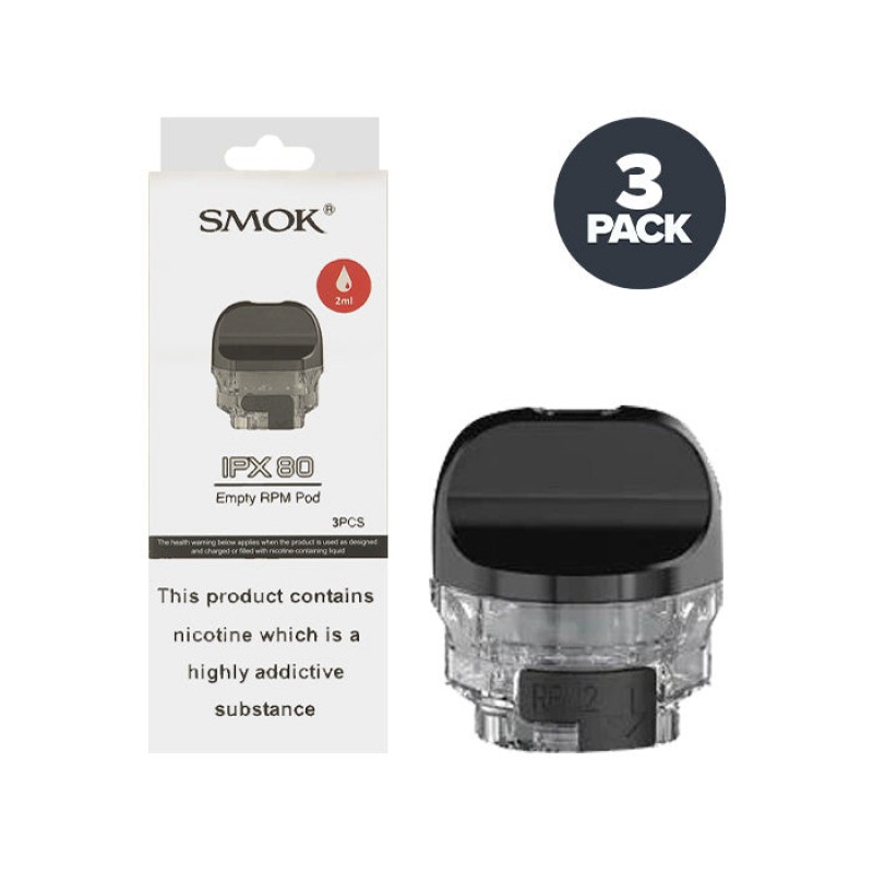 Smok IPX 80 Empty Replacement Pods | Pack of 3